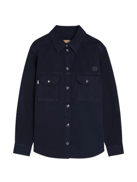 Blazé Milano Berber logo-embroidered denim shirt Blue SHBSH06EDN02