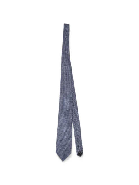 Pal Zileri micro-pattern tie Blue 9D300V10UT820