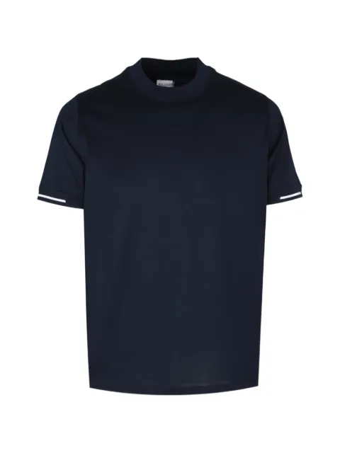 Pal Zileri stripe-detail crew-neck T-shirt Blue 9D3MJG200UJ730