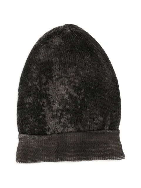 Avant Toi turn-up brim beanie hat Grey 226WA1048CASVA