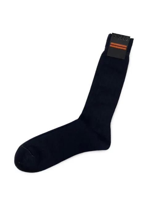 Zegna ribbed-knit socks Blue N5V407747700
