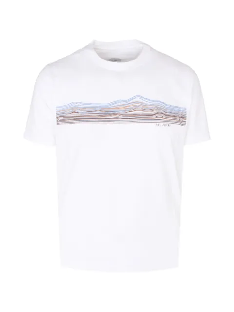 Pal Zileri landscape-print T-shirt White 9D3MJA550UJ783