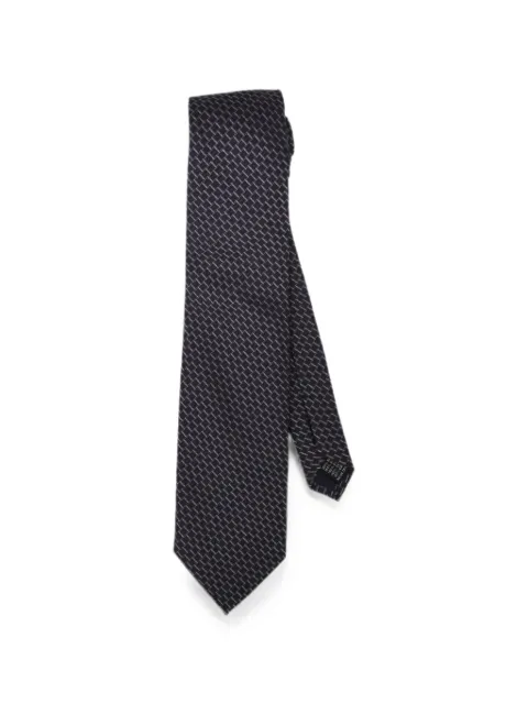 Pal Zileri geometric-pattern silk tie Red 9D300V10UT835