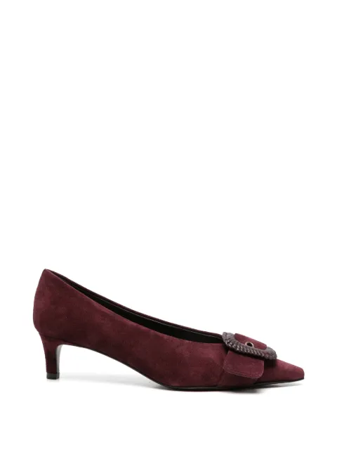 Roberto Festa buckle-detail pointed-toe leather heeled pumps Red MIRELLASOFTYTANNICO