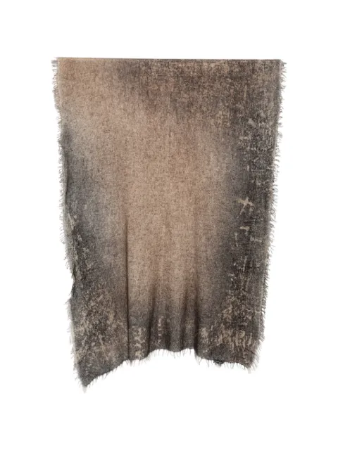 Avant Toi frayed-edge cashmere scarf Brown 226WA1033CFIVE