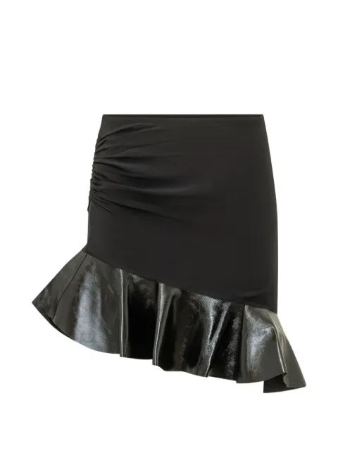 IRO Faadela ruched ruffled mini skirt Black WP31FADELA