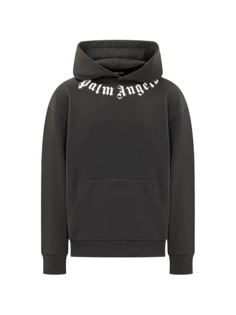 Palm Angels neck logo reg hoodie Black PAMBB03F26FL011003
