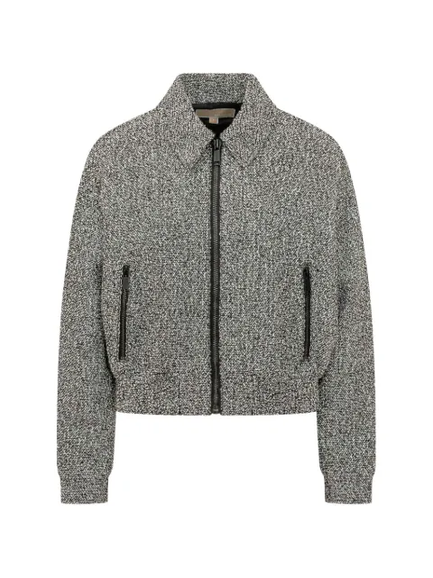 Michael Michael Kors cotton blend tweed jacket Grey MT620LUH6U004
