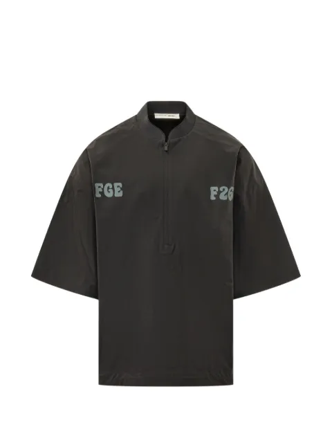 FEAR OF GOD ESSENTIALS half-zip baseball shirt Black RW00298