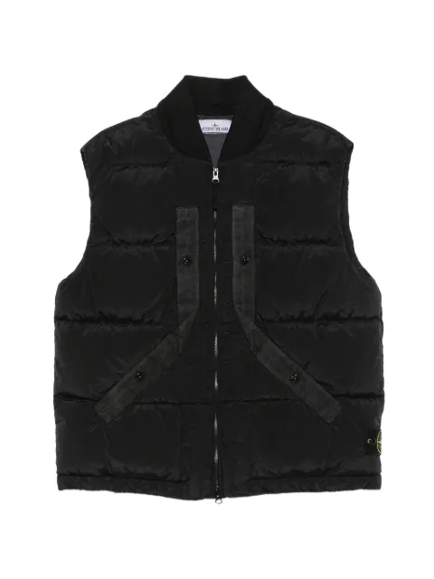 Stone Island logo-patch padded jacket Black L2S15G100008S0019