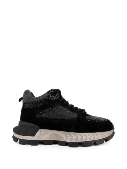 LINDA BAUMANN snakeskin-effect panelled sneakers Black 6044252020