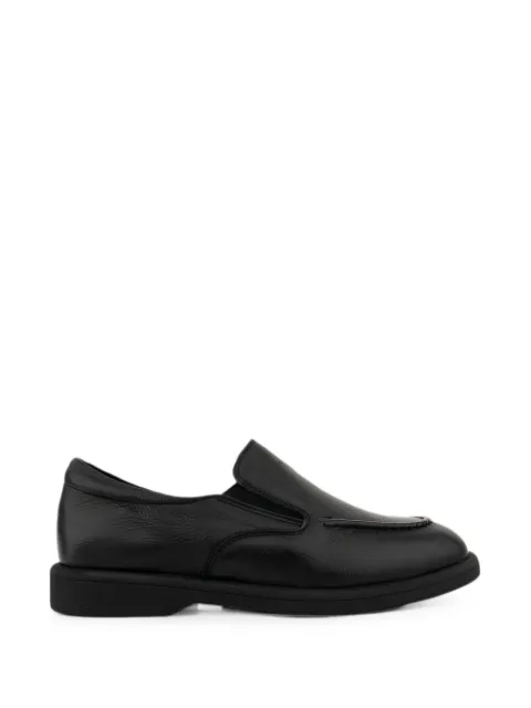 LINDA BAUMANN grainy leather loafers Black 6044252005