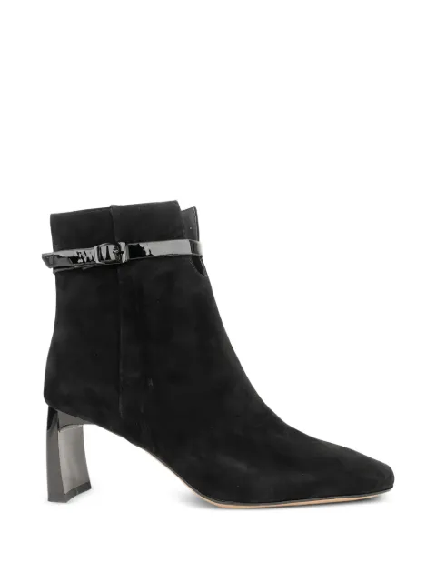 LINDA BAUMANN buckle-strap square-toe ankle boots Black 6044252092