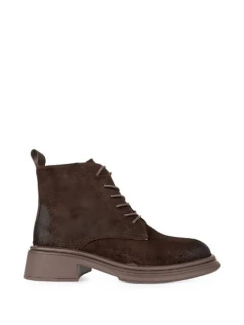 LINDA BAUMANN lace-up suede ankle boots Brown 6044252071