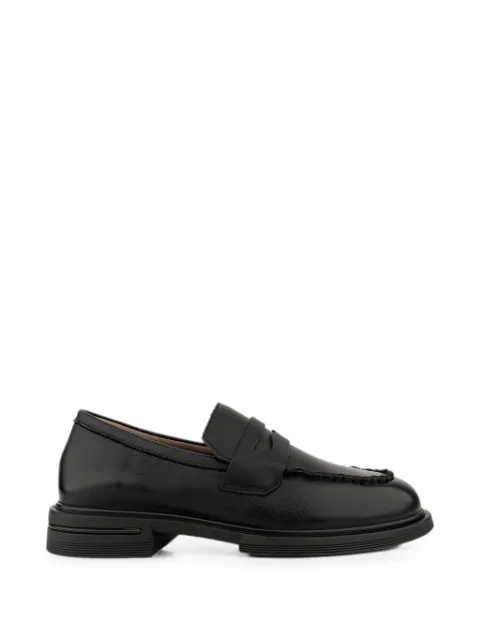 LINDA BAUMANN penny-slot leather loafers Black 6044252003