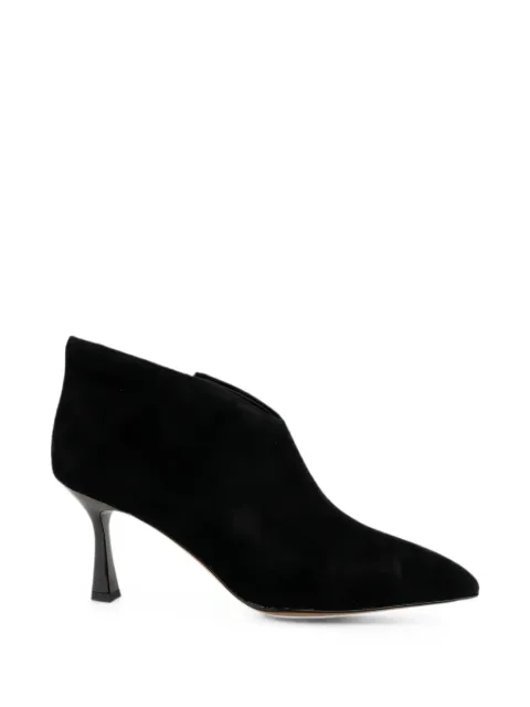 LINDA BAUMANN pointed-toe suede ankle boots Black 6044252097