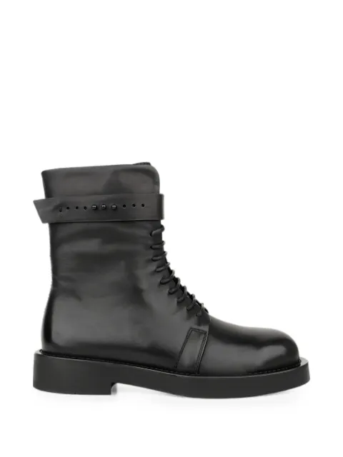 LINDA BAUMANN buckled lace-up ankle boots Black 6044252072
