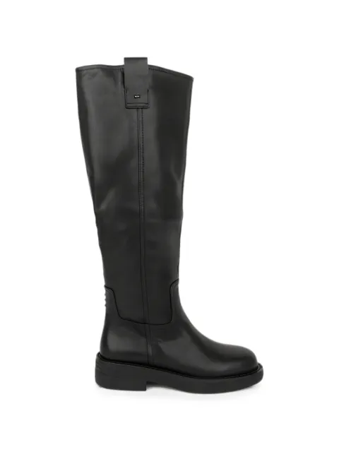 LINDA BAUMANN leather knee-high boots Black 6044252094