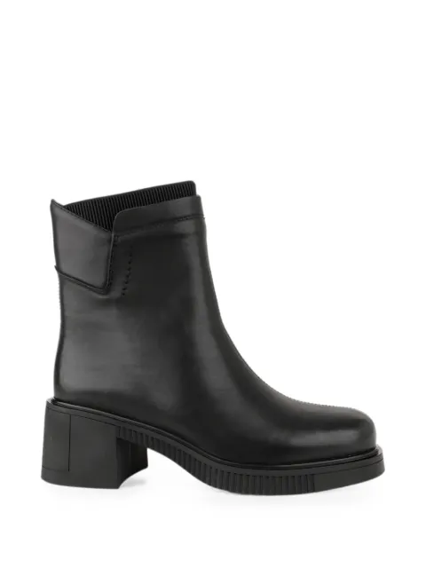 LINDA BAUMANN leather side-zip ankle boots Black 6044252105