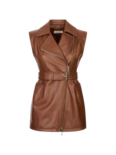 Sportmax Favella belted sleeveless jacket Brown 26224460316