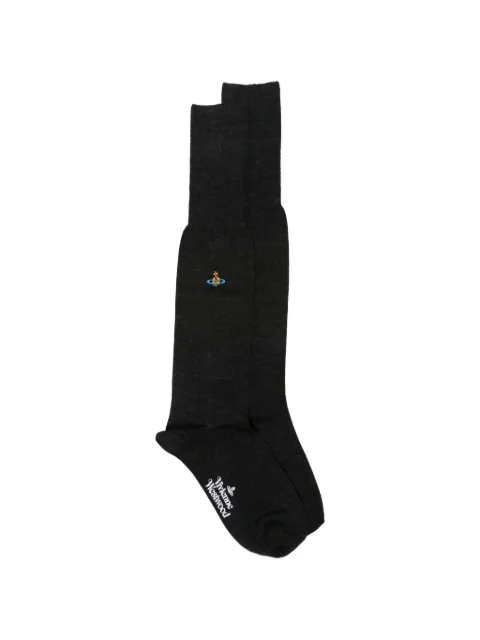 Vivienne Westwood Orb-embroidered socks Grey 81040002K0025
