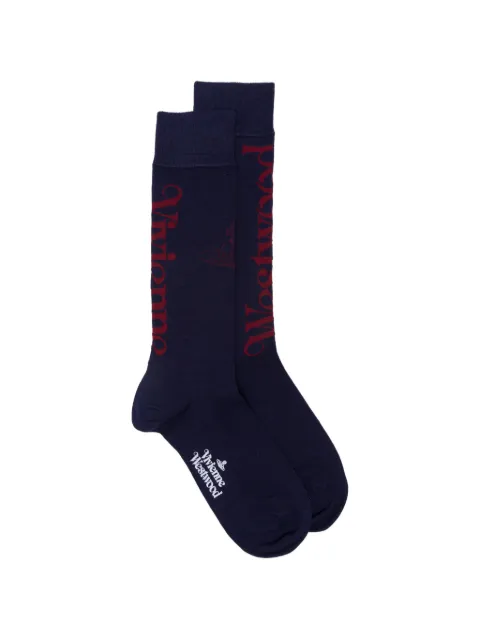 Vivienne Westwood Orb logo-print socks Blue 81040001K007Q