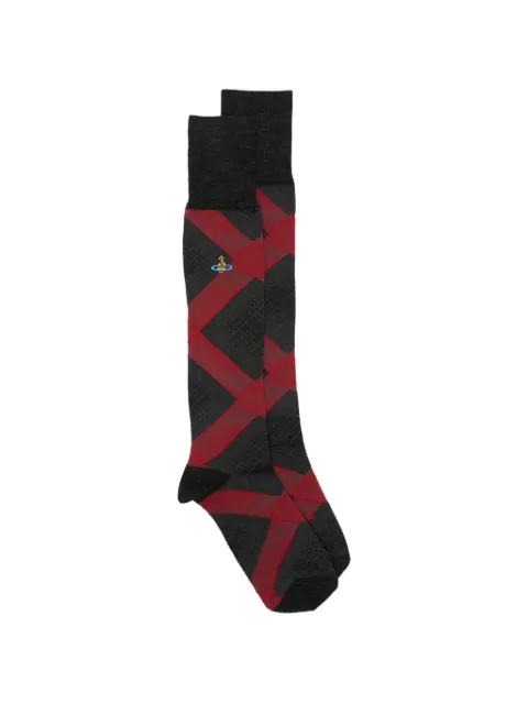 Vivienne Westwood Quadrophenia Orb-embroidered high socks Black 81040002K007N