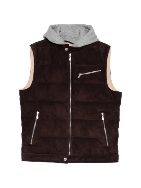 Eleventy hooded quilted gilet Brown N75GILF05PEL0N042