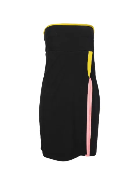 Versace Pre-Owned 1997 mini strapless colour-block dress Black CVB23752