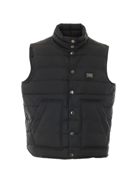 Dolce & Gabbana logo-patch padded gilet Black G9AOJTGK319