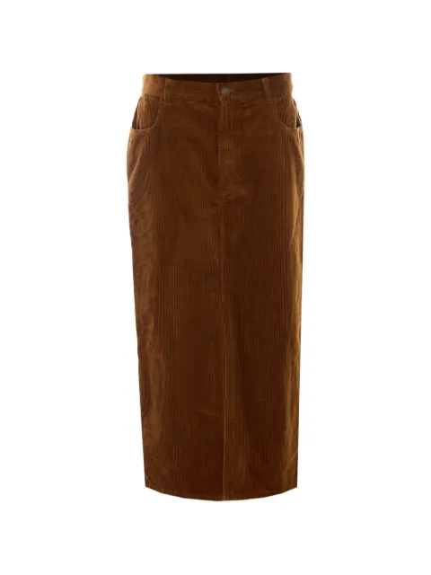 MARANT ÉTOILE Odalie corduroy long skirt Brown JU0408FBD3G02E50CA