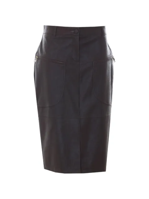 LIU JO midi skirt in coated fabric Brown WF6209E1157X0787