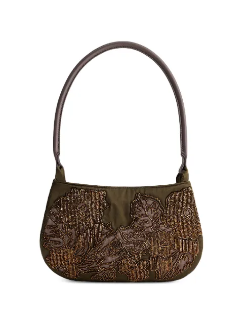 Shanghai Tang Lune bead-embellished shoulder bag Green B5WLP103BG