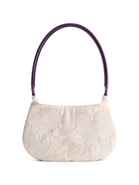Shanghai Tang Lune bead-embellished shoulder bag White B5WLP103GQ