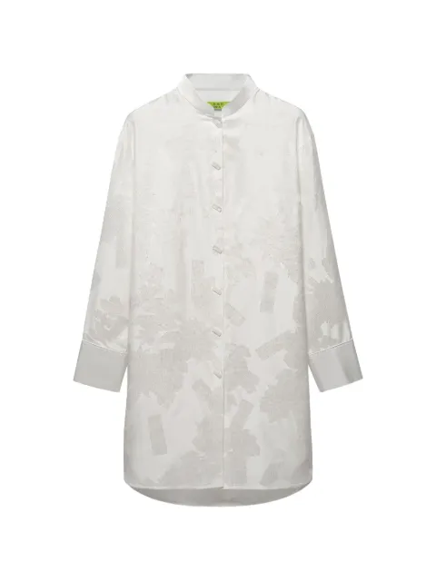 Shanghai Tang jacquard-patterned shirt dress White B2WRD120EE