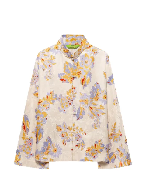 Shanghai Tang Scholar floral-print silk jacket Neutrals B2WRB106AJ