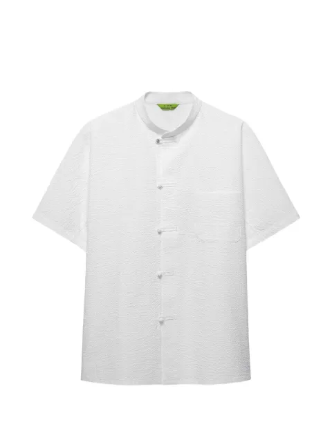 Shanghai Tang seersucker frog-fastening shirt White B2MRB122EE