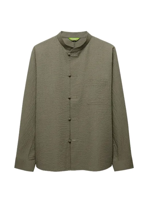Shanghai Tang Tang seersucker shirt Green B2MRB121LK