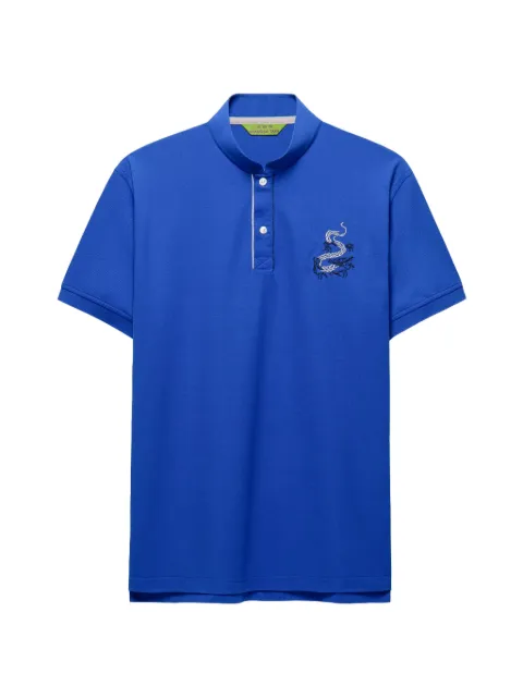 Shanghai Tang Tang Dragon cotton polo shirt Blue B3MRG514DJ