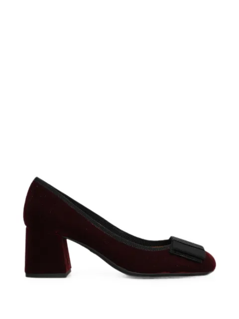 Roberto Festa Ery bow-detail block-heel pumps Red ERY