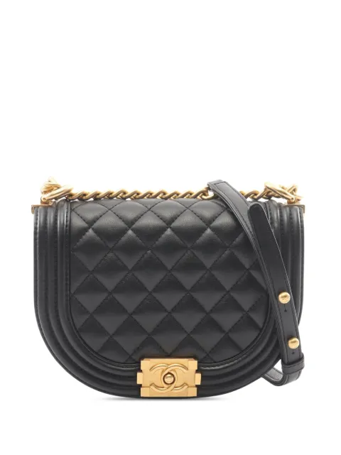 CHANEL Pre-Owned 2021-2026 Small Quilted Lambskin Boy Messenger Bag crossbody bag Black XF9LYM2F80NTHMAY