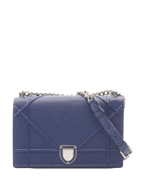 Christian Dior Pre-Owned 2000-2026 Medium Grained Calfskin Diorama Flap crossbody bag Blue EBJYCQY2TYL14OP1