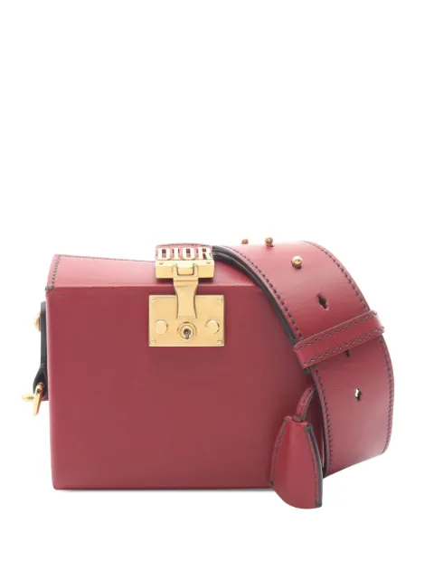 Christian Dior Pre-Owned 2000-2026 Lambskin Dioraddict Lockbox crossbody bag Red EX6JHUG7UR0GJA3R
