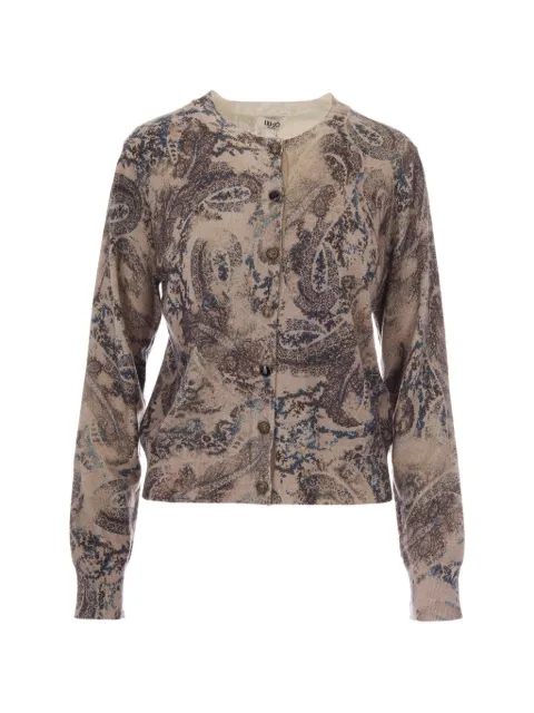 LIU JO printed knit cardigan Neutrals WF6310MA52SL9303