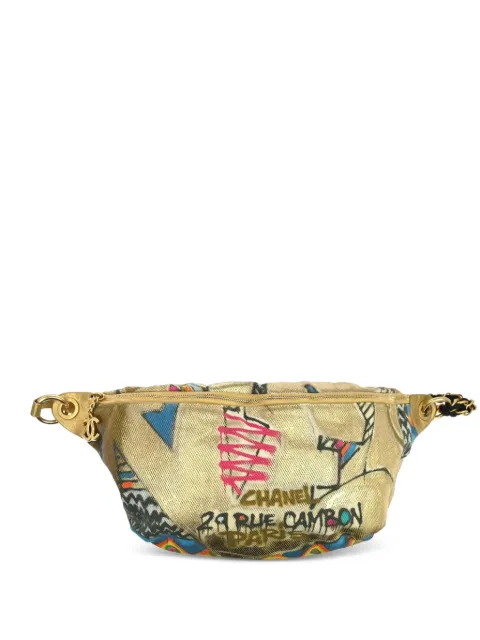 CHANEL Pre-Owned 2019 Graffiti Street Spirit belt bag Neutrals 188422
