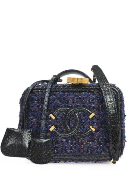 CHANEL Pre-Owned 2018-2019 Filigree tote bag Blue 168208