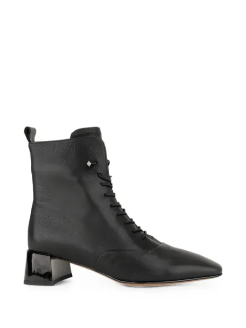 LINDA BAUMANN lace-up leather ankle boots Black 6044252103