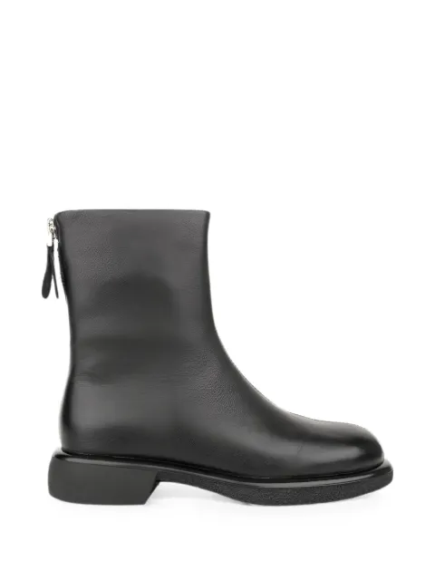 LINDA BAUMANN zip-fastening leather ankle boots Black 6044252041