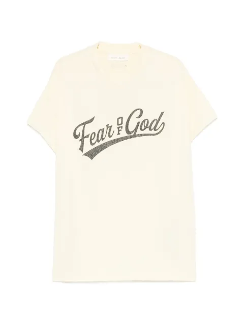 FEAR OF GOD ESSENTIALS Cut Off 90s logo-print cap-sleeve T-shirt Yellow RW00271