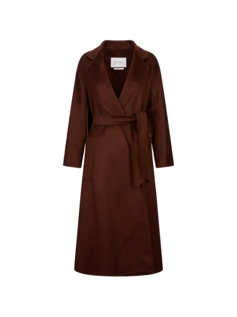 Max Mara belted wrap-style coat Brown 2621016042600